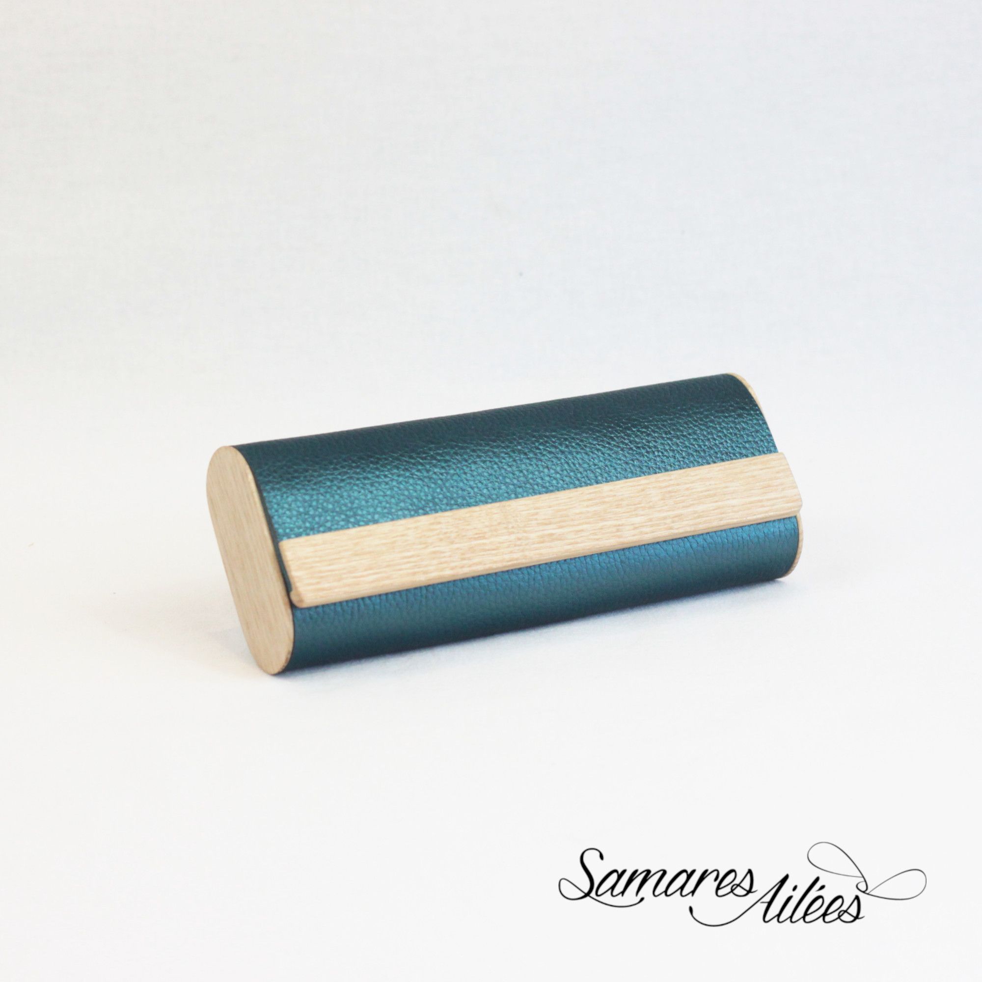 Étui à Lunettes Sartorial Home Soie Pure - Motif Point Bleu Marine - Neuf Avec étiquette UK